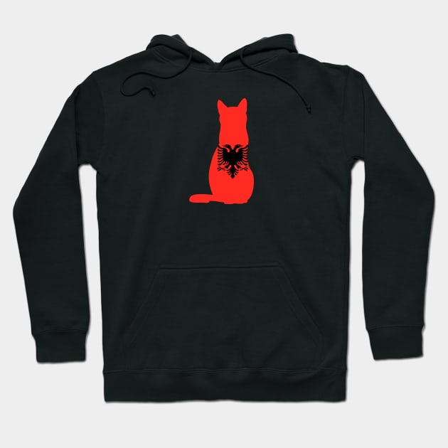 Albanian Cat Hoodie by Wickedcartoons